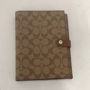 Coach Dark Brown Leather Planner